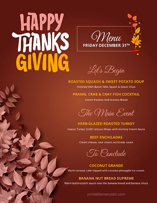 Free printable, customizable Thanksgiving card templates